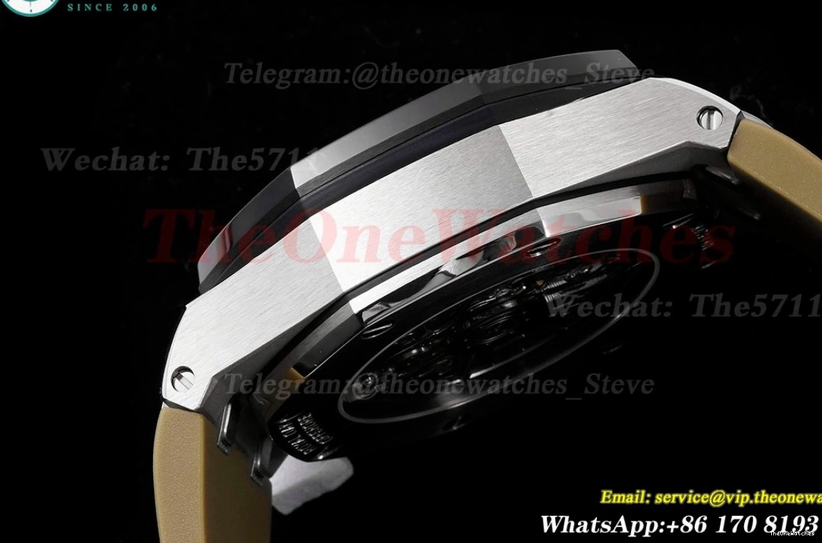 APF Brown Oak SS 43mm Offshore Black Royal RU Chrono A7750 0402